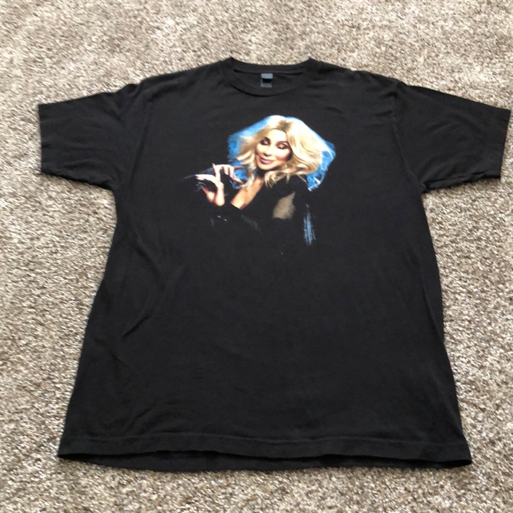 Cher large black concert shirt
